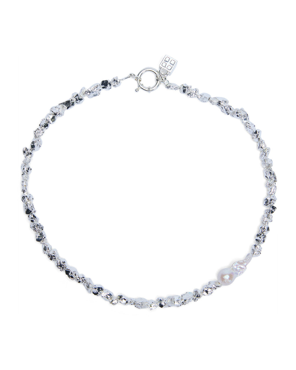 Uncut Silver Choker Jewellery - Silver