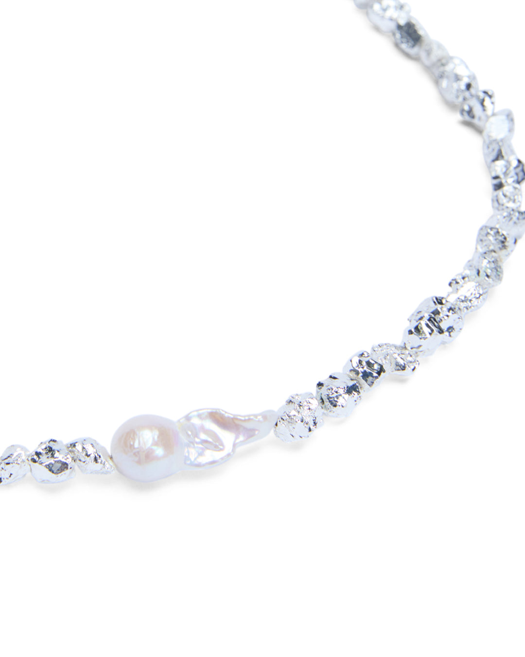 Uncut Silver Choker Jewellery - Silver