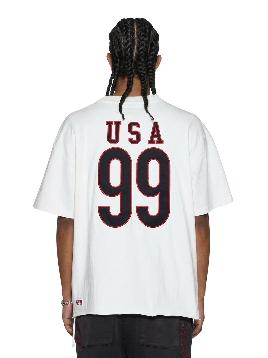 Mens Usa Ekcess Ss Tee Tru White Oversized Tees - White