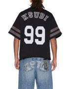 Mens Duke Ss Jersey Black Oversized Tees - Grey