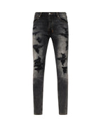 Mens Van Winkle Retorqued Repair Skinny Denim Jeans - Grey