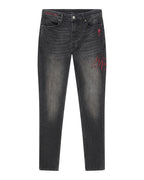 Mens Van Winkle Black Rokk Skinny Denim Jeans - Black