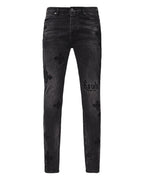 Mens Van Winkle Blakk Metal Paise Skinny Denim Jeans - Black