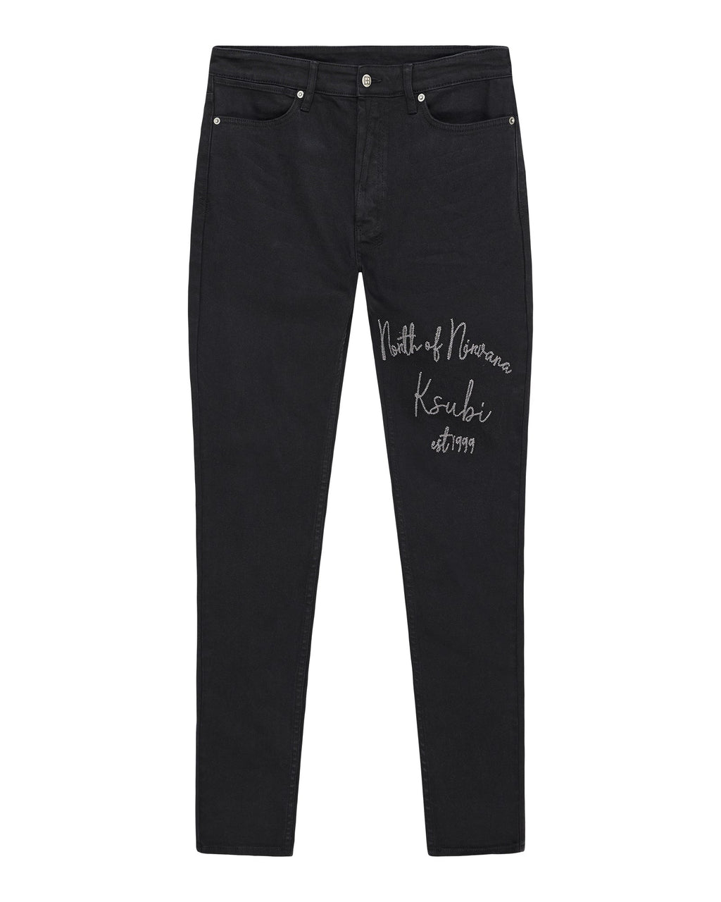 Mens Van Winkle Jasper Black Arch Skinny Denim Jeans - Black