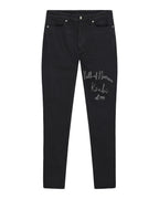 Mens Van Winkle Jasper Black Arch Skinny Denim Jeans - Black
