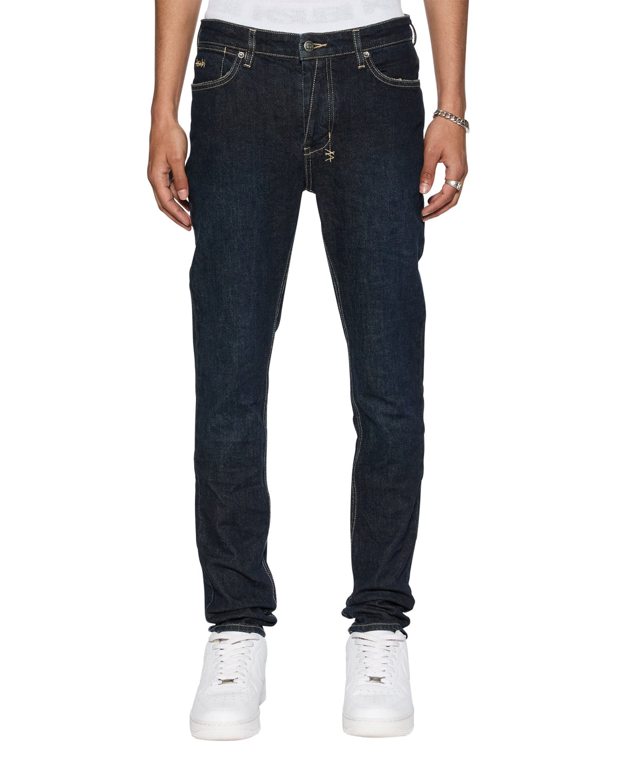 Mens Van Winkle Rinsed Skinny Denim Jeans - Denim