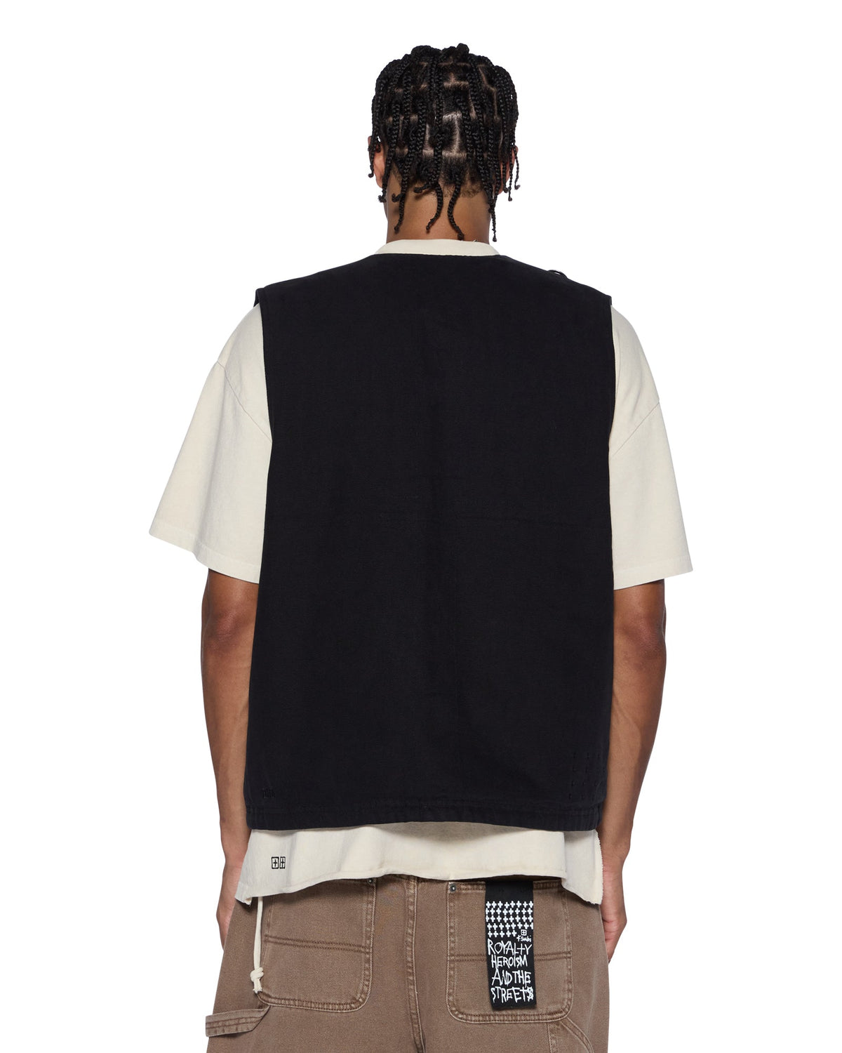 Mens Battler Vest Black Relaxed Fashion Tops - Black