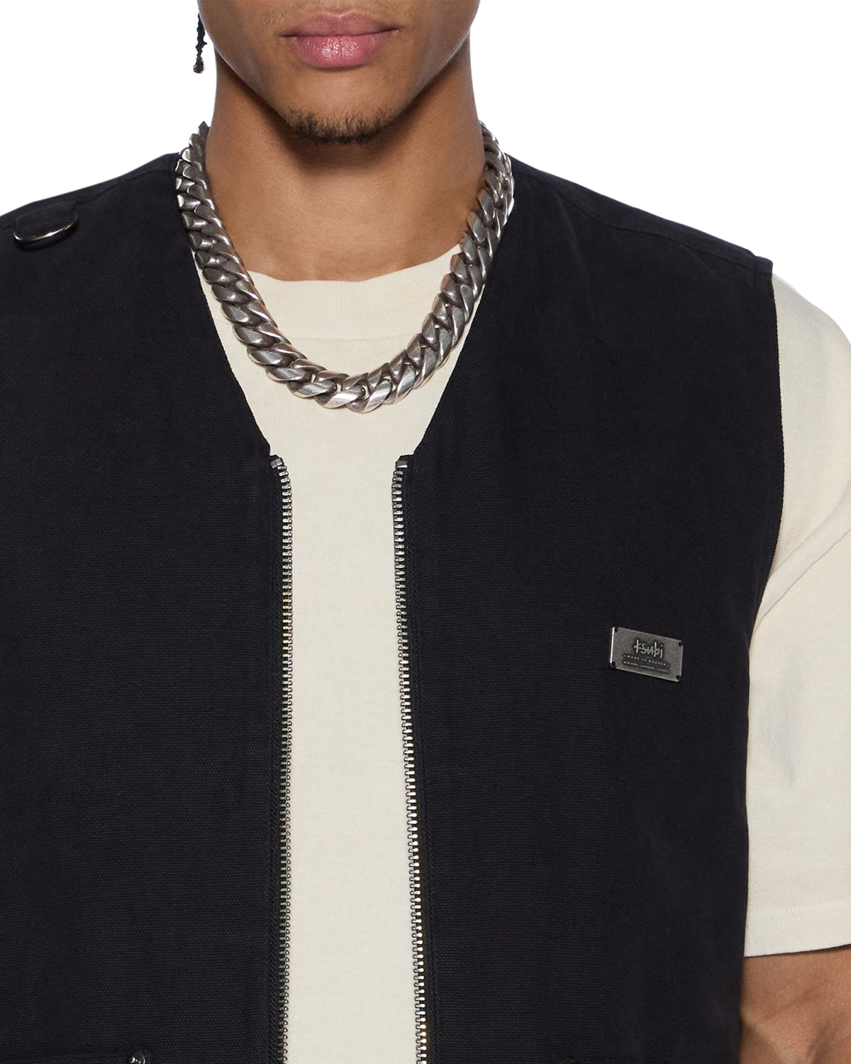 Mens Battler Vest Black Relaxed Fashion Tops - Black