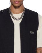 Mens Battler Vest Black Relaxed Fashion Tops - Black