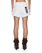 Womens Slouch Short Chalk Relaxed Walkshorts - White