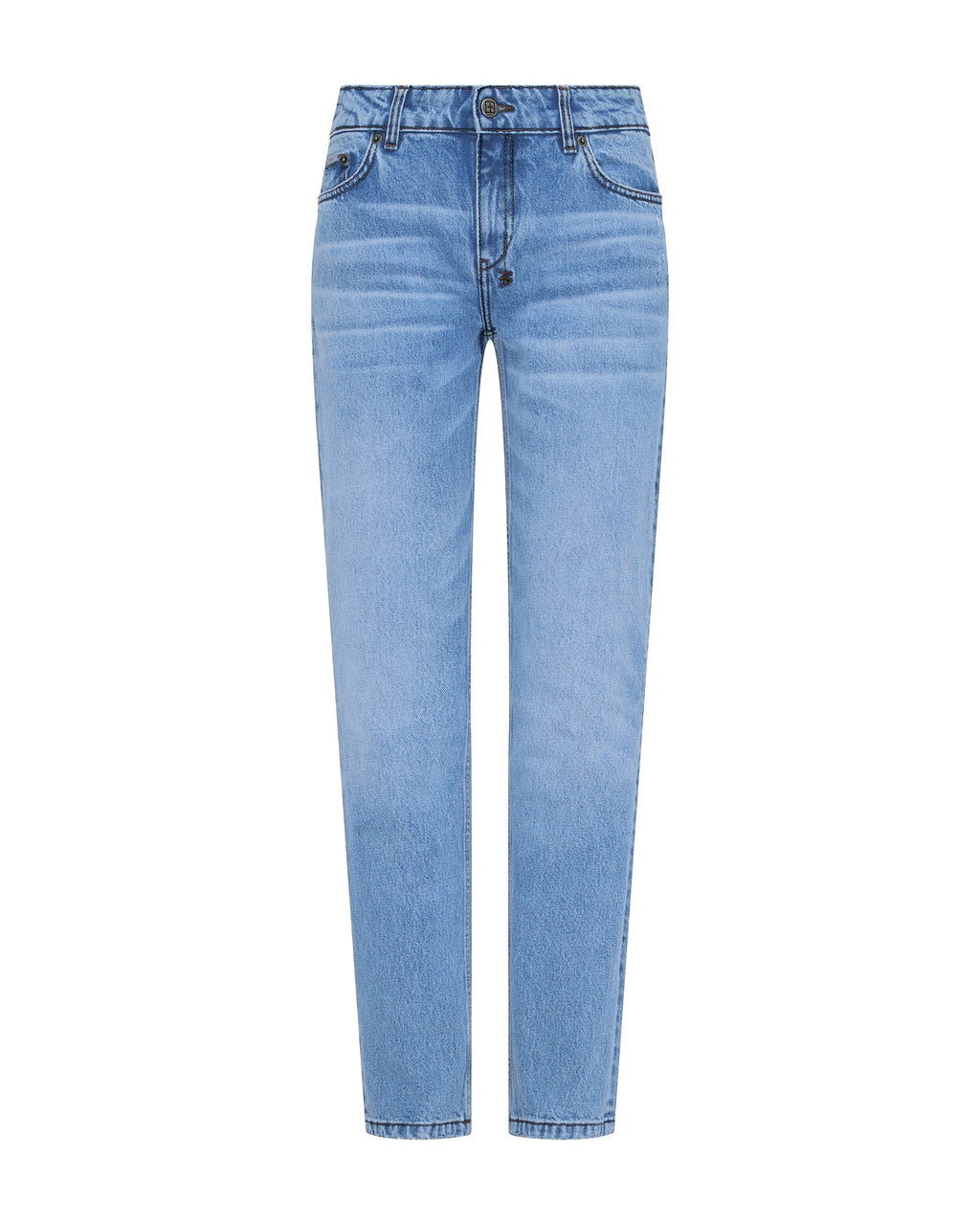 Womens The Moss Jean Mercer Blue Skinny Denim Jeans - Denim