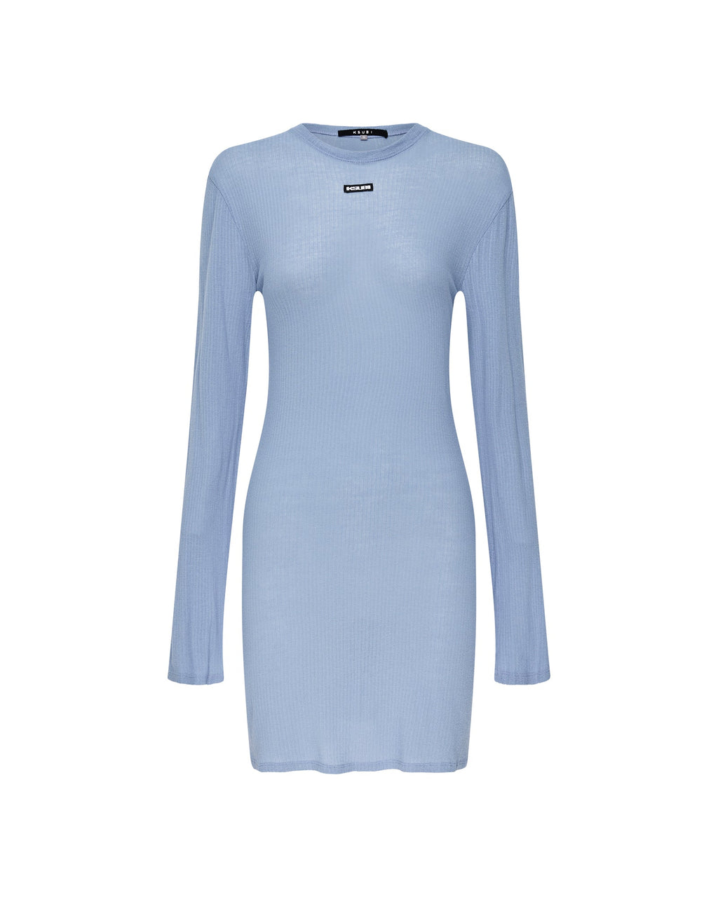 Womens Crawford Ls Dress Ice Blue Fitted Dresses - Blue