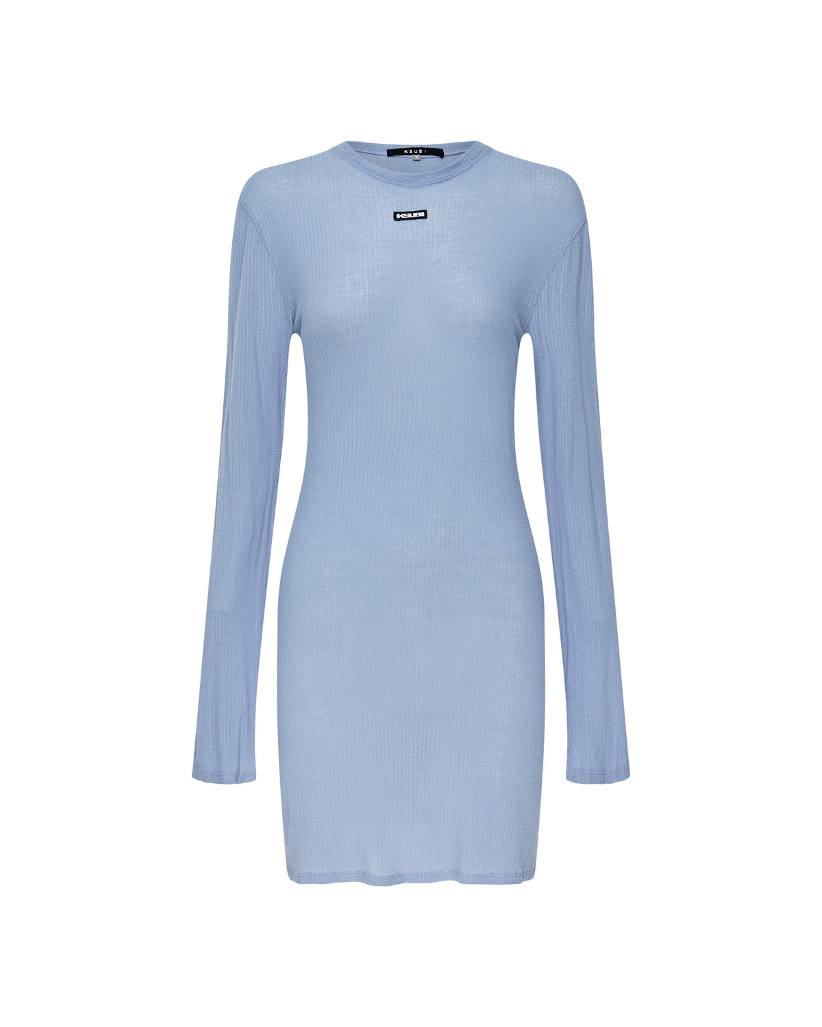 Womens Crawford Ls Dress Ice Blue Fitted Dresses - Blue
