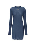 Womens Crawford Ls Dress Ink Blue Fitted Dresses - Navy