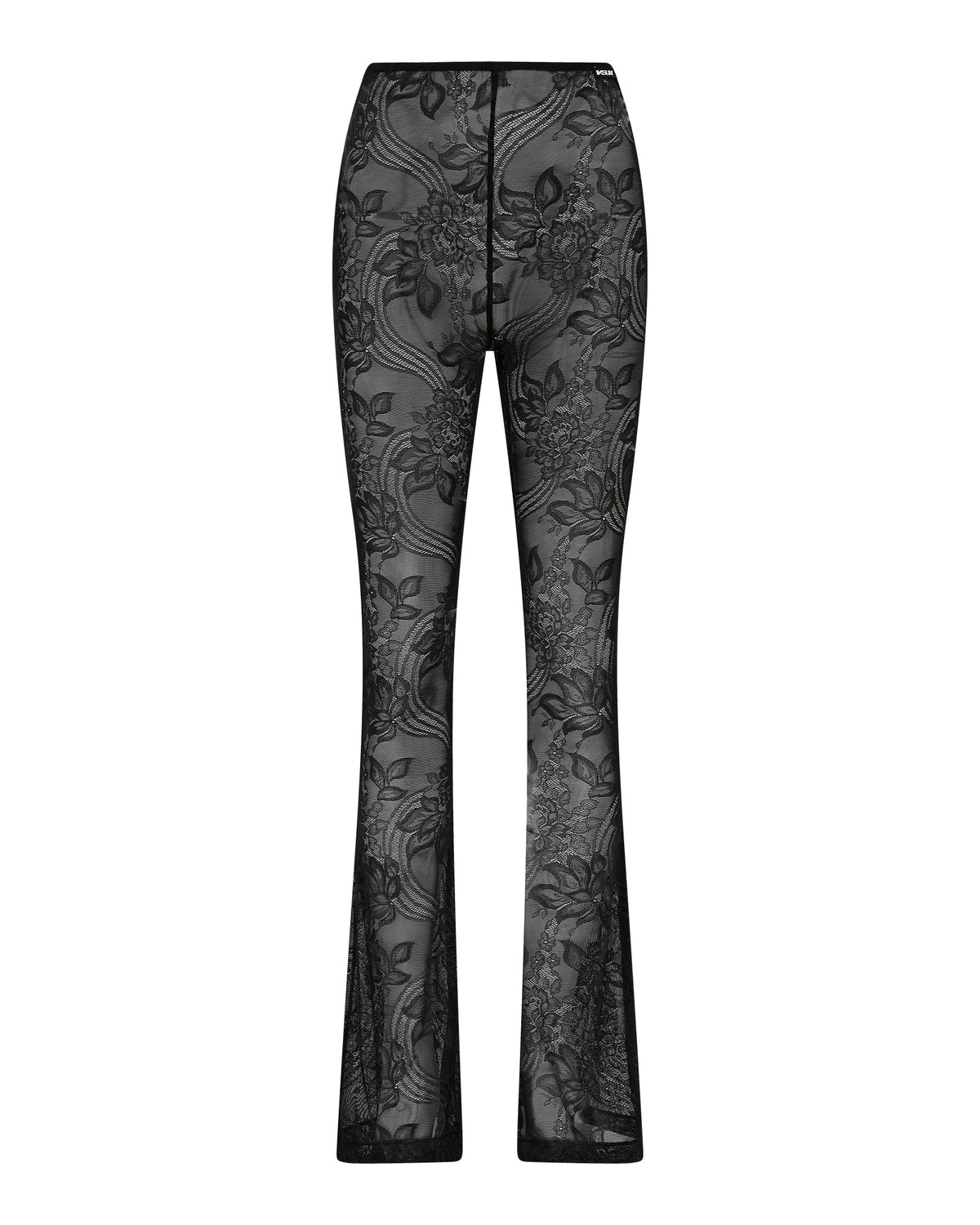 Womens Flare Pant Black Lace Bootcut Pants - Black