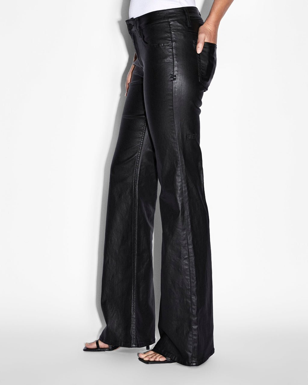 Womens Soho Lo Jinx Flare Denim Jeans - Black