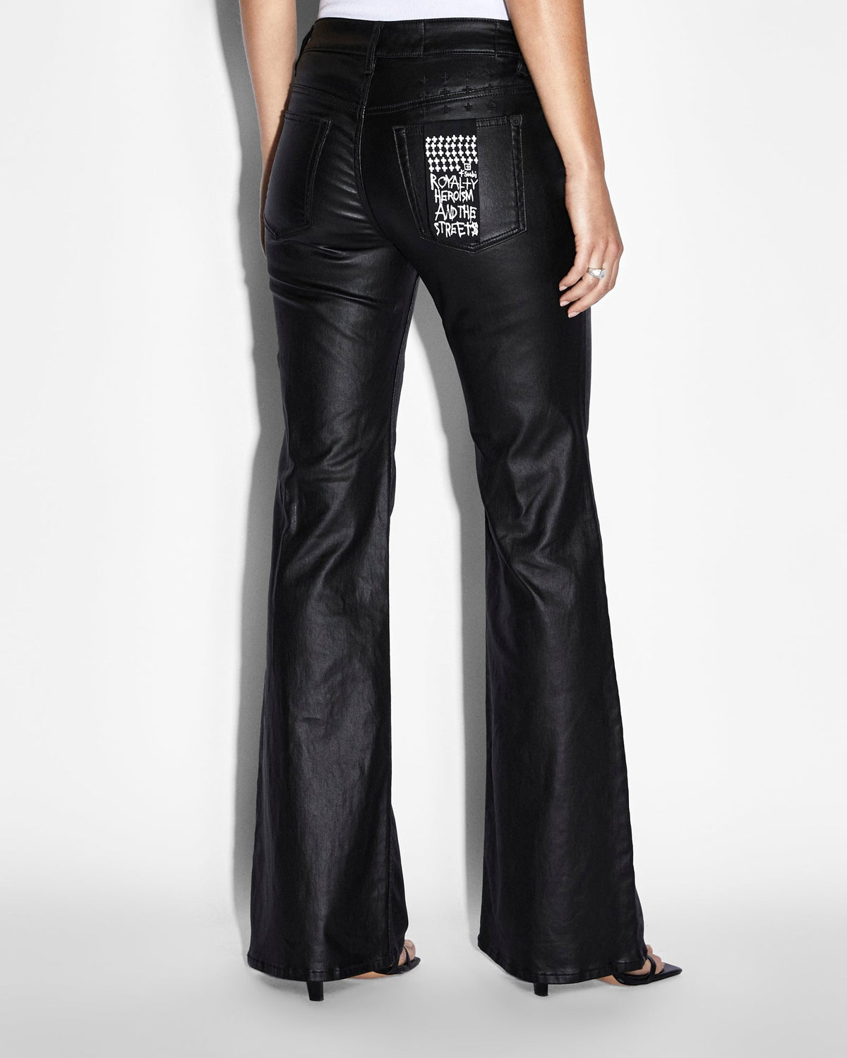 Womens Soho Lo Jinx Flare Denim Jeans - Black