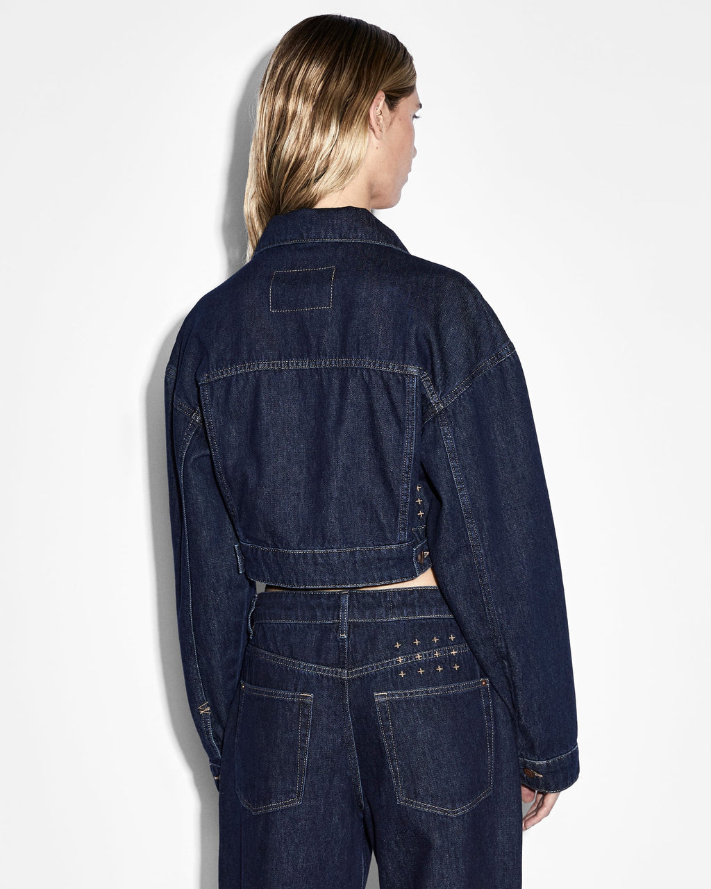 Womens Kommand Jacket Legacy Cropped Jackets - Denim