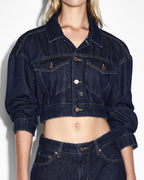 Womens Kommand Jacket Legacy Cropped Jackets - Denim