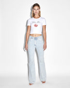 Womens Soho Ice Flipped Flare Denim Jeans - Denim