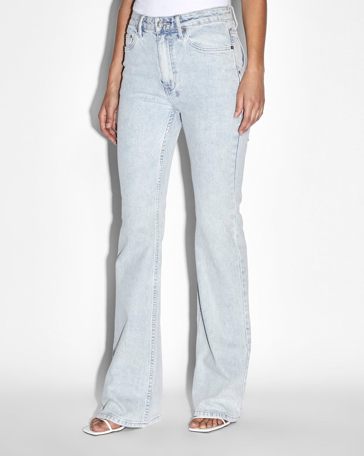 Womens Soho Ice Flipped Flare Denim Jeans - Denim