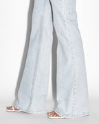 Womens Soho Ice Flipped Flare Denim Jeans - Denim