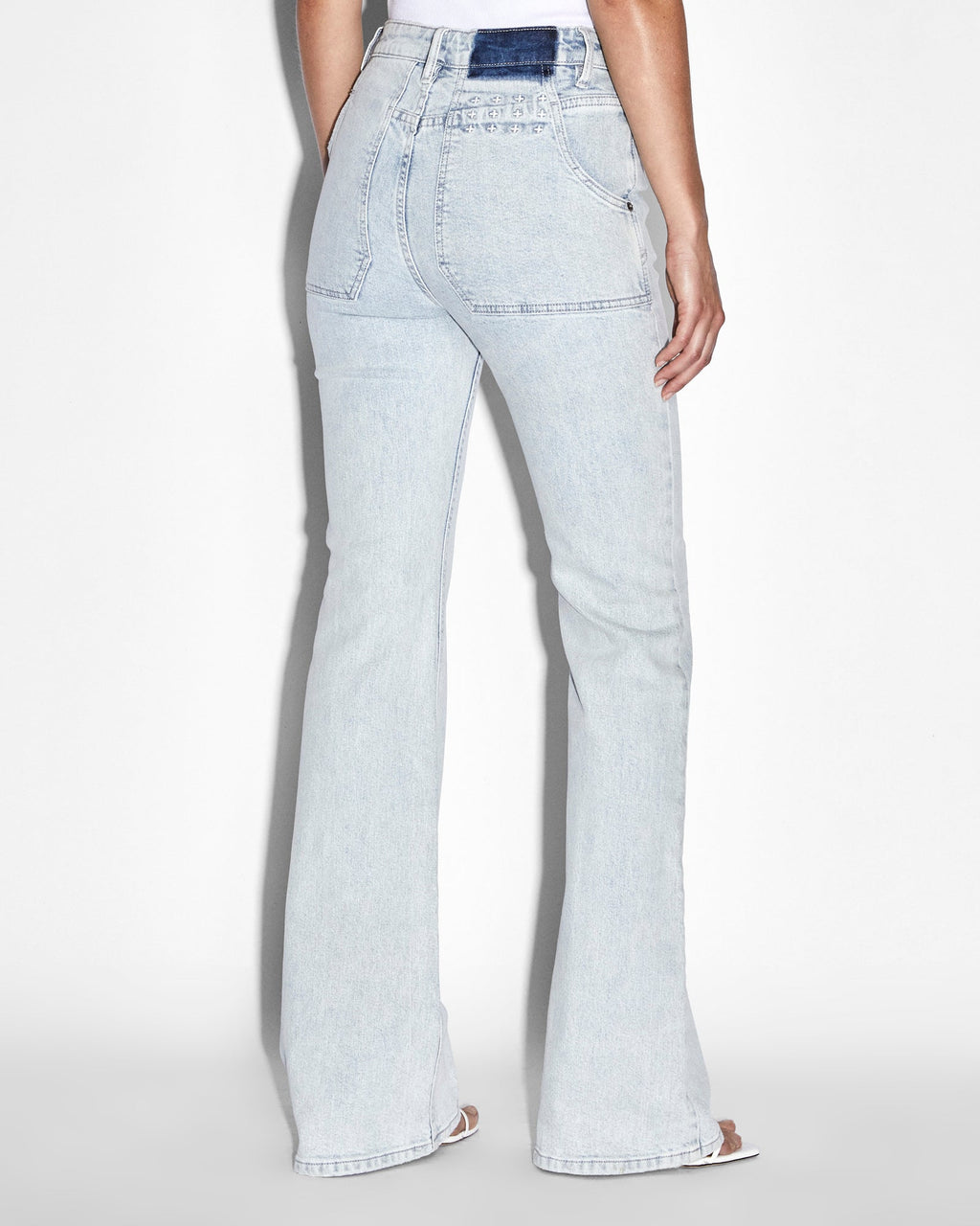 Womens Soho Ice Flipped Flare Denim Jeans - Denim
