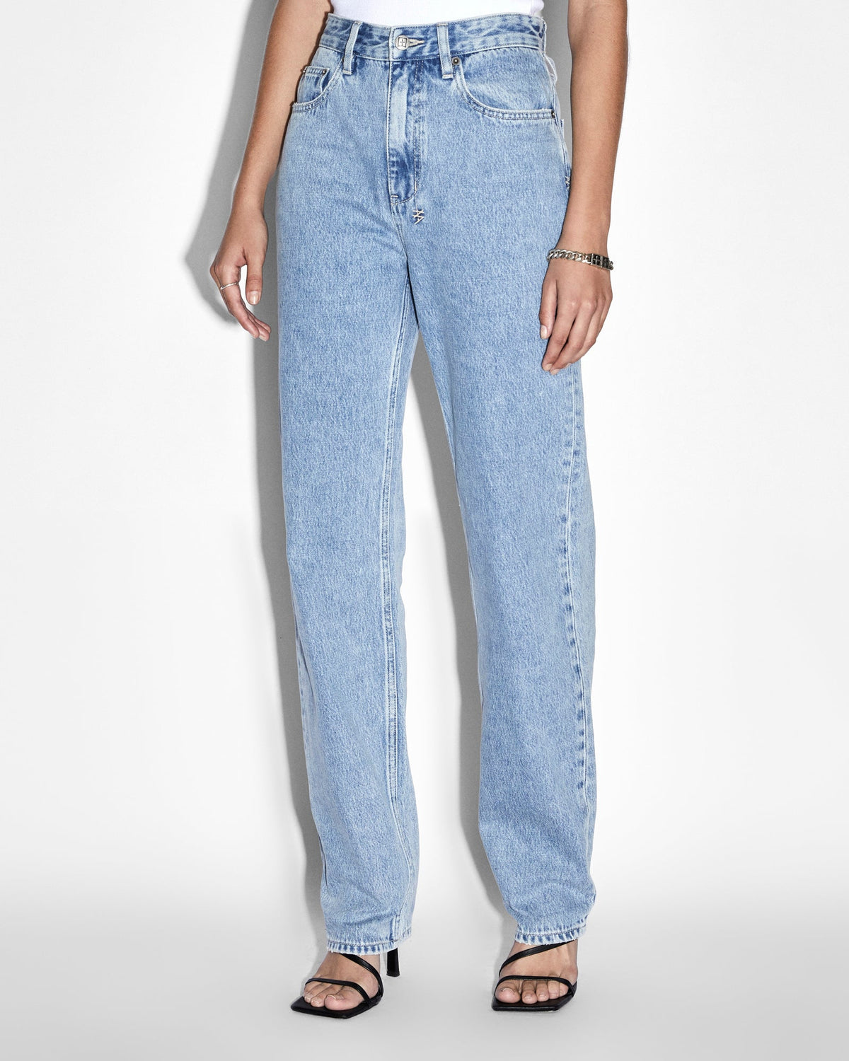 Womens Playback Authentik Kut Out Straight Denim Jeans - Denim