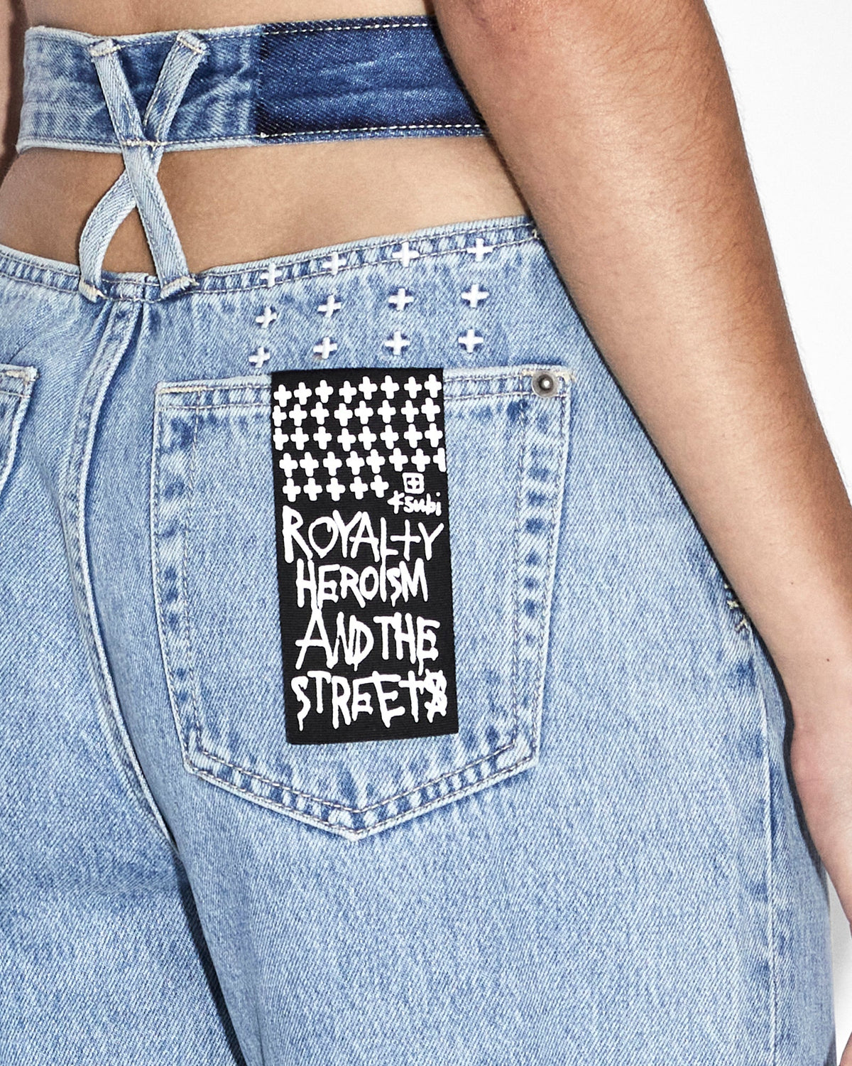 Womens Playback Authentik Kut Out Straight Denim Jeans - Denim