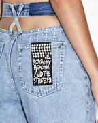 Womens Playback Authentik Kut Out Straight Denim Jeans - Denim