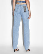 Womens Playback Authentik Kut Out Straight Denim Jeans - Denim