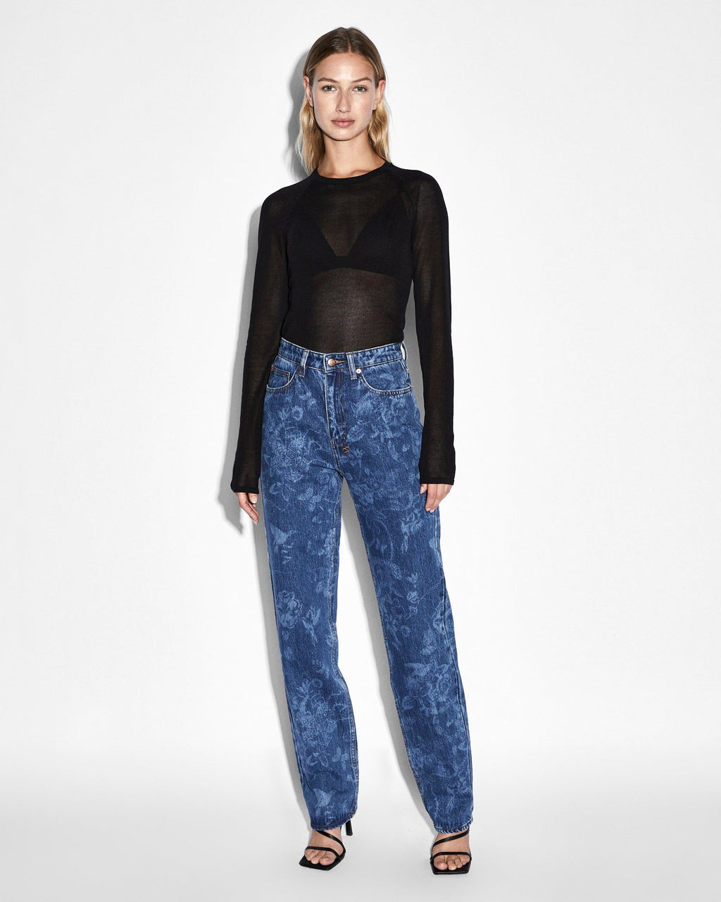Womens Ultra Knit Top Black Fitted Knitwear - Black