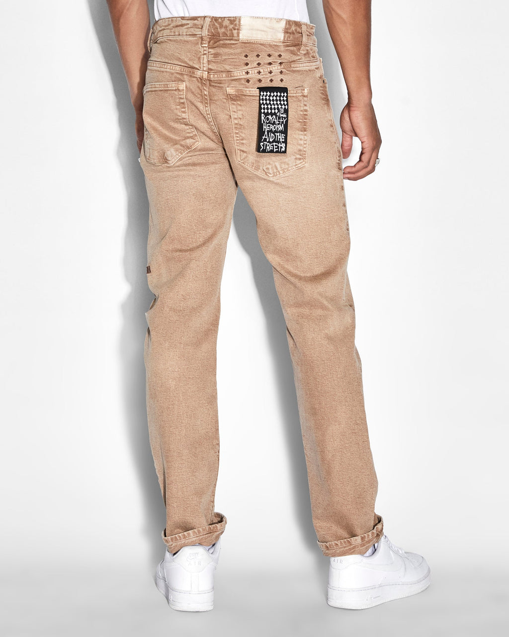 Mens Hazlow Dune Straight Denim Jeans - Brown