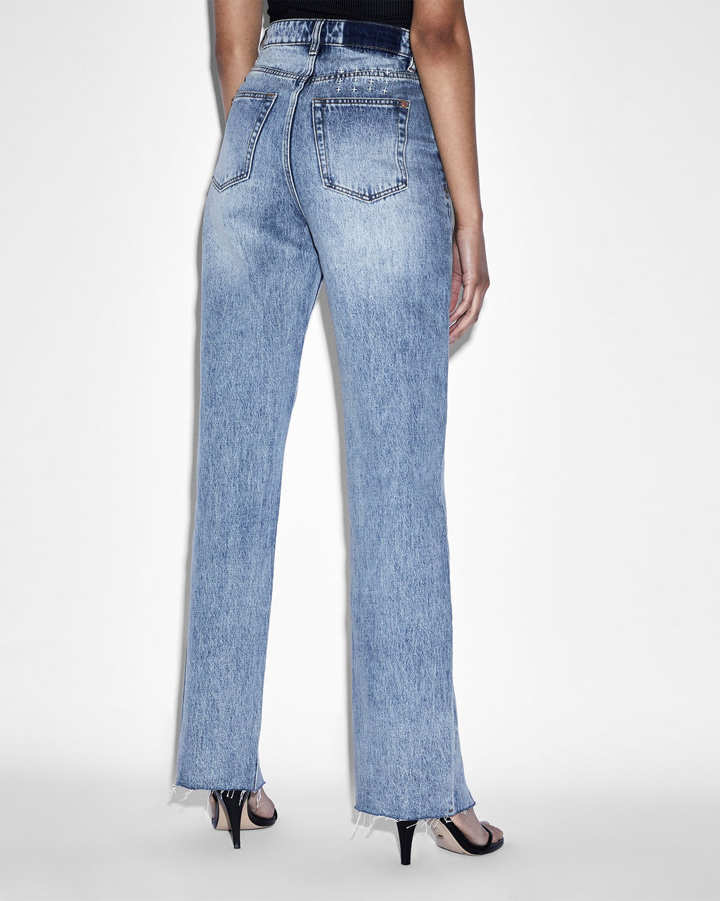 Womens Playback Lifetime Panel Straight Denim Jeans - Denim