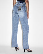Womens Playback Lifetime Panel Straight Denim Jeans - Denim