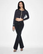 Womens Transcend Cardi Silver Fitted Fashion Tops - Grey