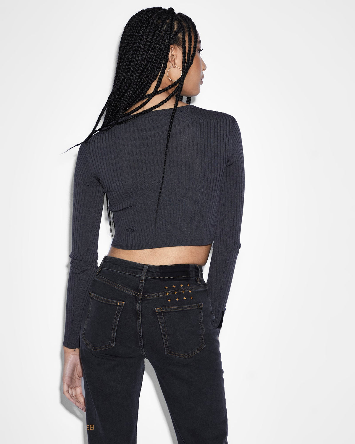 Womens Transcend Cardi Silver Fitted Fashion Tops - Grey