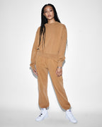 Womens 3 X 4 Klassic Crew Sunkissed Relaxed Fleece - Orange