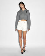 Womens Skipper Knit Grey Marle Boxy Knitwear - Grey