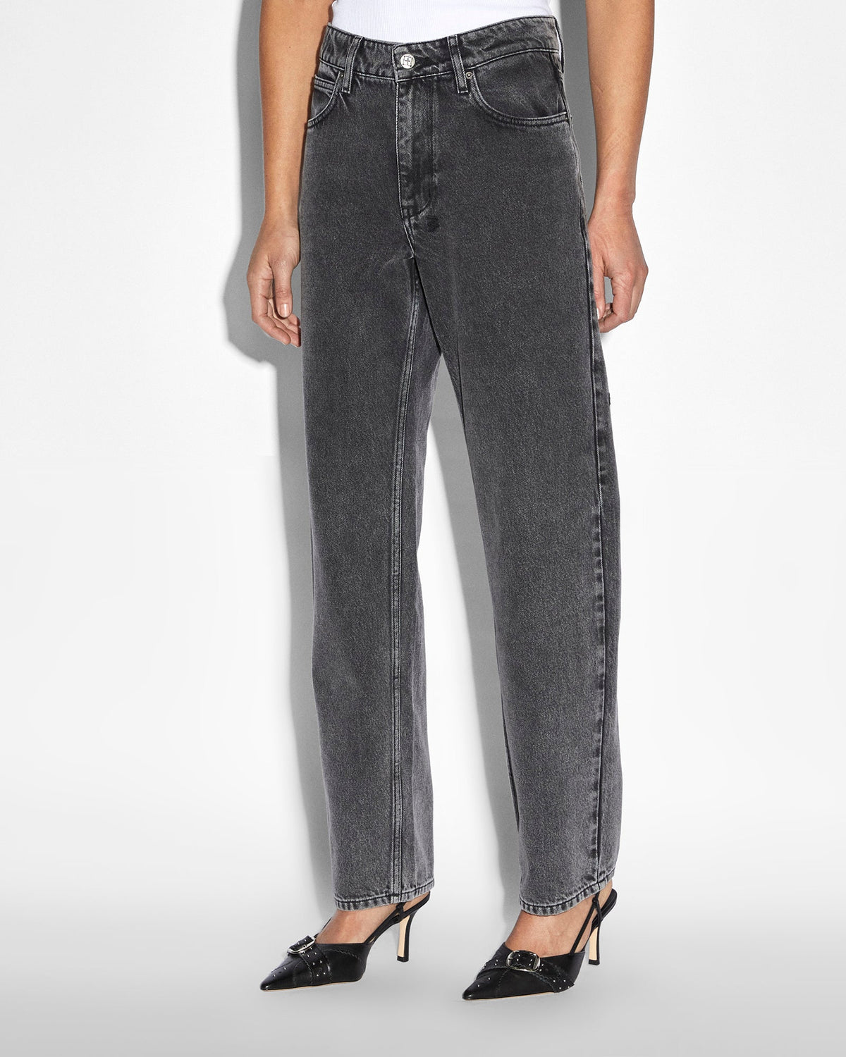 Womens Brooklyn Jean Daze Trip Straight Denim Jeans - Black