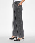 Womens Brooklyn Jean Daze Trip Straight Denim Jeans - Black