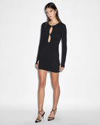 Womens Arise Ls Keyhole Dress Black Fitted Dresses - Black