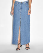 Womens Kara Maxi Skirt Heritage Straight Skirts - Denim