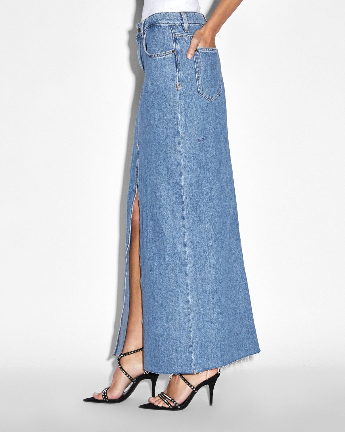 Womens Kara Maxi Skirt Heritage Straight Skirts - Denim