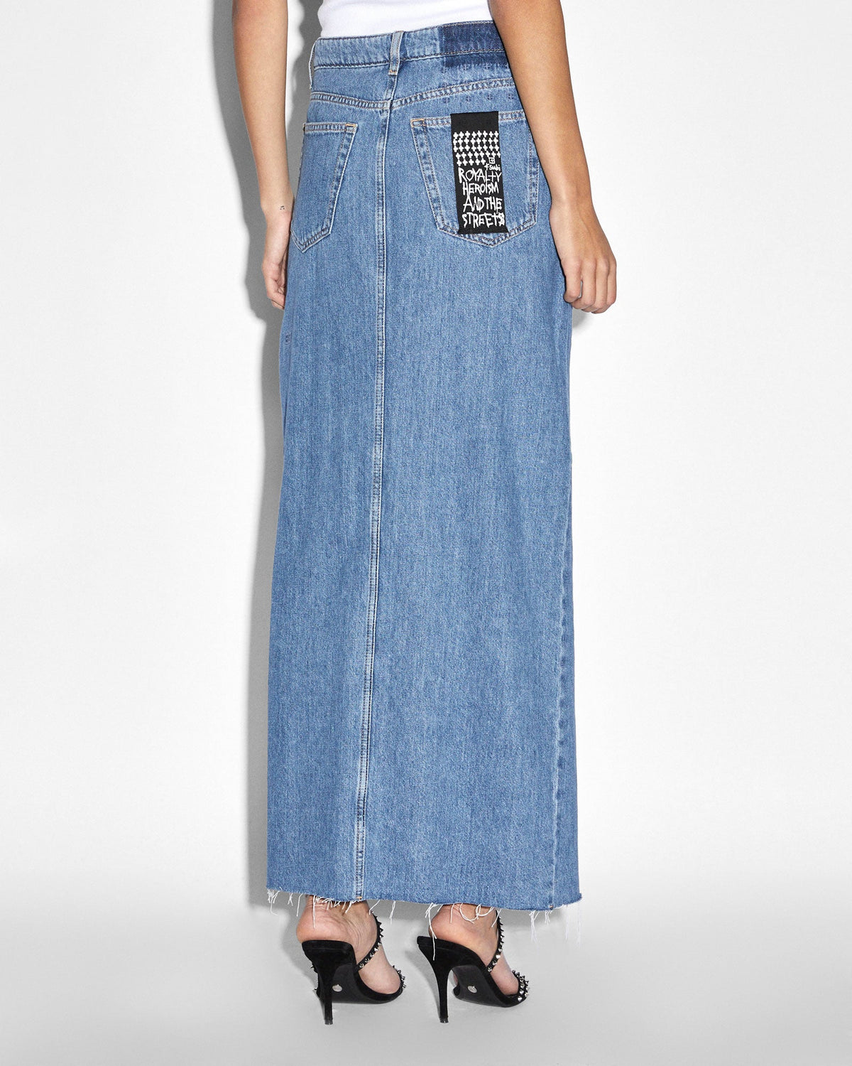Womens Kara Maxi Skirt Heritage Straight Skirts - Denim