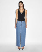 Womens Kara Maxi Skirt Heritage Straight Skirts - Denim