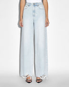 Womens Strider Drift Trashed Wide Denim Jeans - Denim