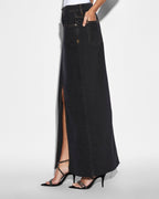 Womens Kara Maxi Skirt Pitch Straight Skirts - Black