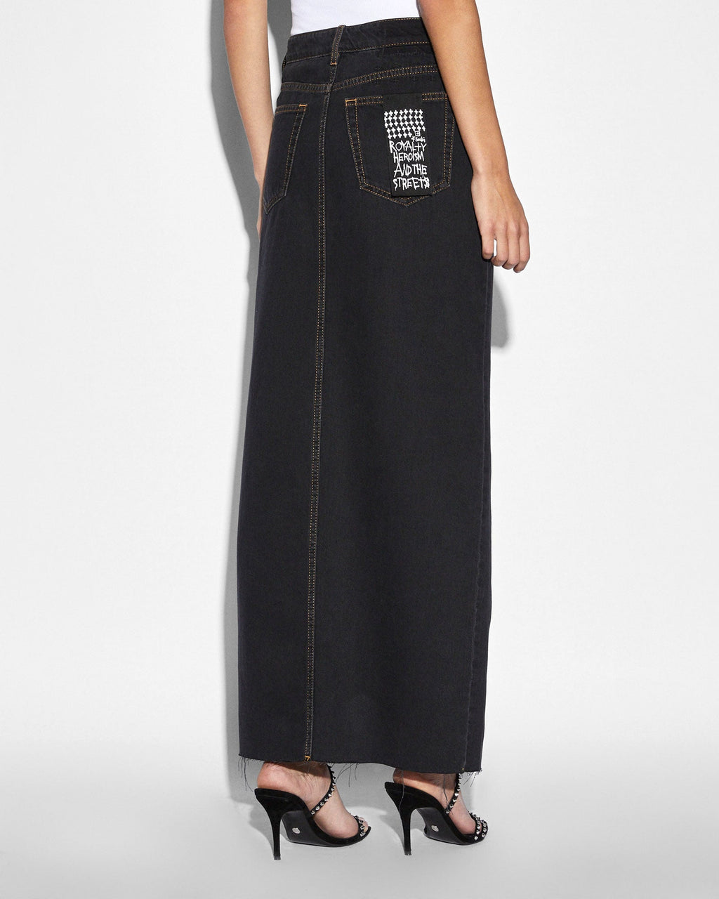 Womens Kara Maxi Skirt Pitch Straight Skirts - Black
