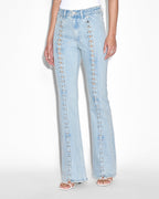 Womens Soho Dove Laced Flare Denim Jeans - Denim